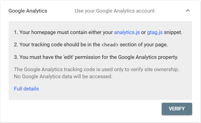 google search console